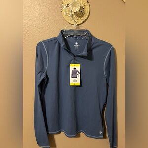 Soybu Navy Blue Quarter-Zip Performance Top
